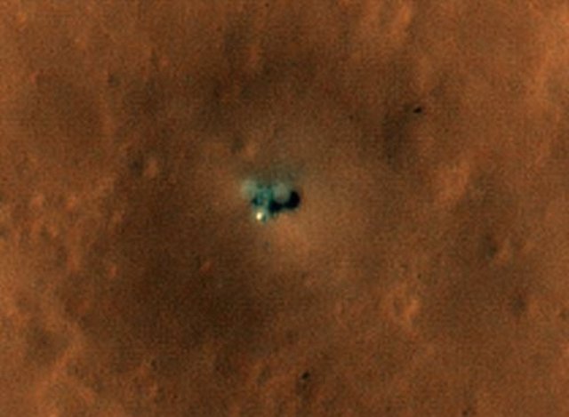 Aterrizador InSight visto desde la órbita de Marte