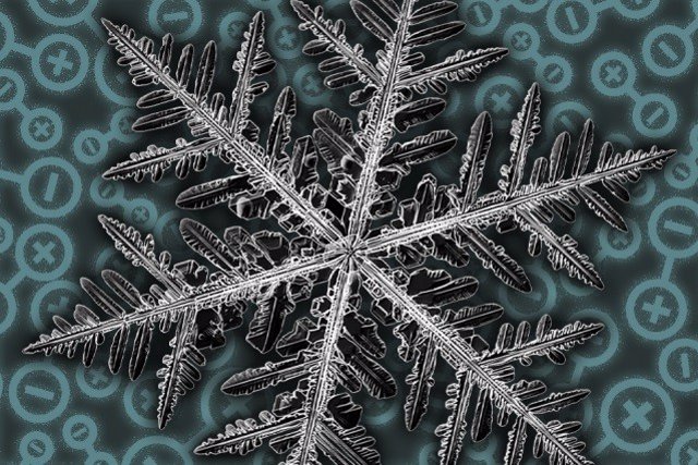Copo de nieve, típico ejemplo de patrón fractal