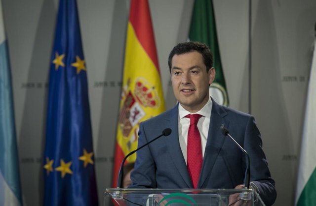 El presidente de la Junta de Andalucía, Juanma Moreno, este jueves