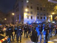 Els ultres que s'havien concentrat a la part alta de Barcelona baixen al centre de la ciutat