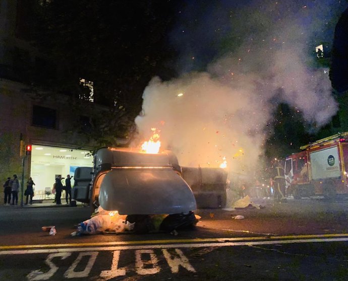 Accions de protesta a l'Eixample de Barcelona