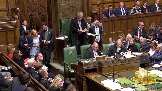 El presidente de la Cámara de los Comunes, John Bercow, tras una votación sobre el Brexit