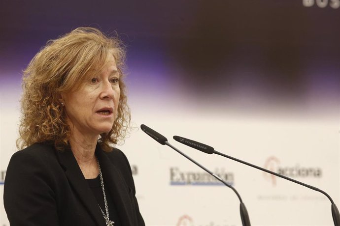 La subgobernadora del Banco de España, Margarita Delgado, interviene en la Jornada organizada por Expansión 'El papel de los inversores en el modelo de transición energética' en el Hotel Intercontinental de Madrid.