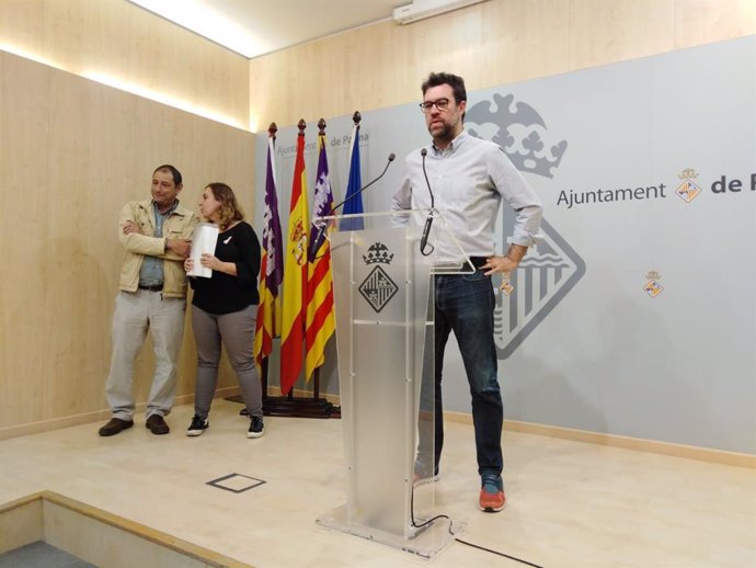 El regidor de Cultura y Bienestar Social del Ayuntamiento de Palma, Antoni Noguera, en rueda de prensa.