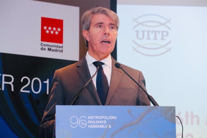 El consejero de Transportes, Movilidad e Infraestructuras de la Comunidad de Madrid, Ángel Garrido, inaugura la 96 Asamblea de Ferrocarriles Metropolitanos de la Unión Internacional del Transporte Público (UITP),