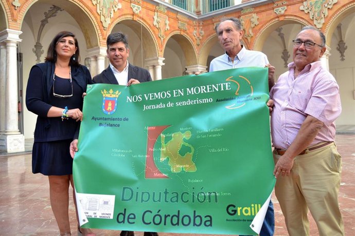 Llamas (izda.) presenta la jornada senderista 'Nos vemos en Morente'