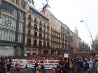 13.800 estudiants es manifesten a Barcelona per la vaga