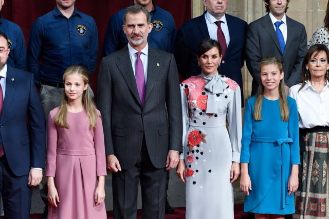 La Familia Real en las audiencias previas a los Premios Princesa de Asturias