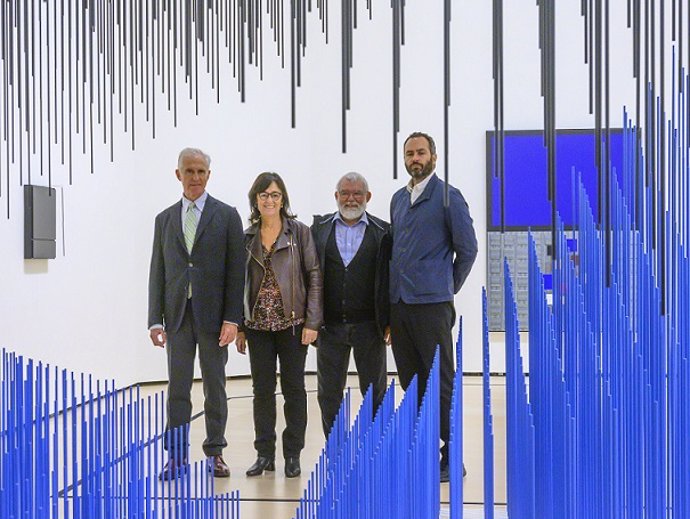 Presentación de la exposición 'Soto. La cuarta dimensión' en el Museo Guggenheim