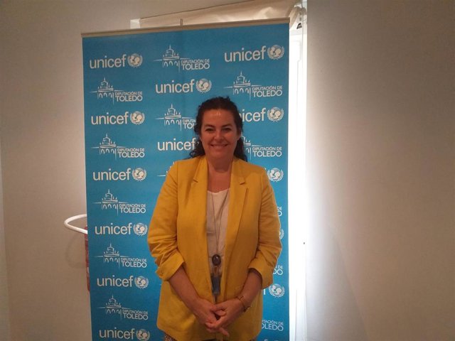 La presidenta de Unicef Comité Castilla-La Mancha, Asunción Díaz, en la sede del organismo en Toledo.