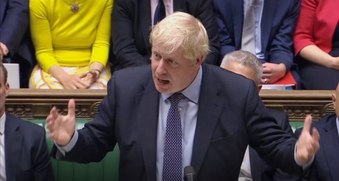 HANDOUT - 19 October 2019, England, London: Prime Minister Boris Johnson speaks in the House of Commons after MPs accepted the Letwin amendment, which seeks to avoid a no-deal Brexit on October 31. Photo: -/House Of Commons/dpa
