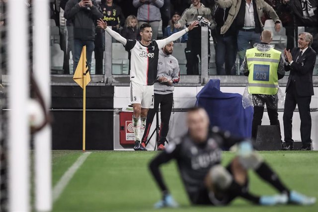 Cristiano Ronaldo celebra el gol de este sábado con la Juventus