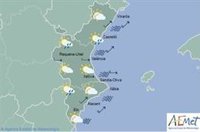 La Comunitat Valenciana despide el fin de semana con lluvias débiles y dispersas y temperaturas en descenso