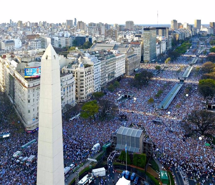 Acto multitudinario de Mauricio Macri en Buenos Aires
