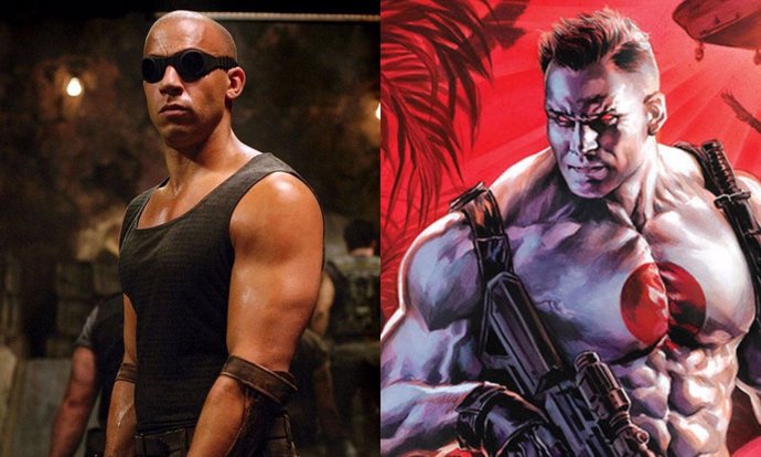 Vin Diesel junto a su homólogo en los cómics