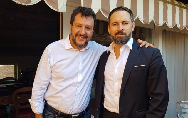 Santiago Abascal y Matteo Salvini
