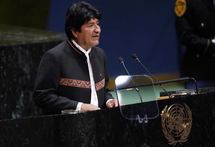 El presidente de Bolivia, Evo Morales, en la ONU