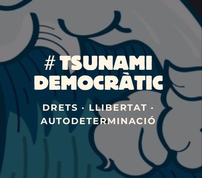 Imagen en portada de la web de Tsunami Democrtic