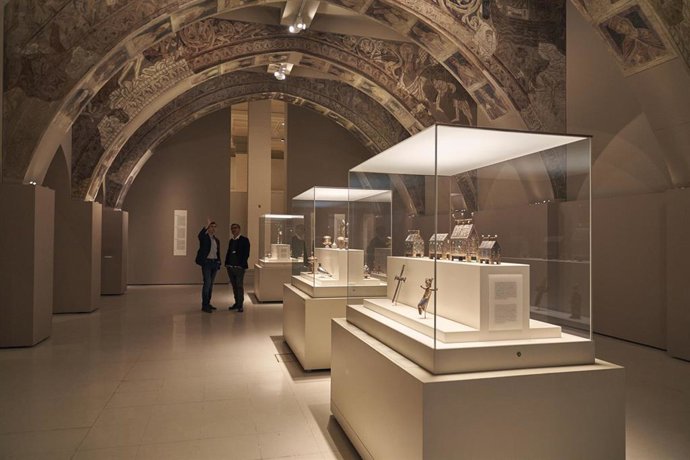 Juan Naya y Jesus Garcés. Rodaje de 'Sigena, la magia de un sueño'