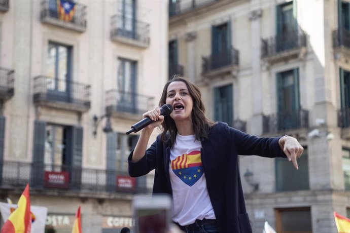 La portavoz de Ciudadanos en el Congreso de los Diputados, Inés Arrimadas, en un acto en Barcelona.