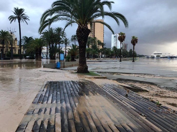 Playa de La Ribera, tormenta, DANA, lluvias, inundaciones