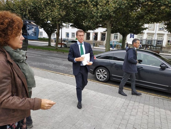 El presidente de la Xunta de Galicia, Alberto Núñez Feijóo, en Lugo.