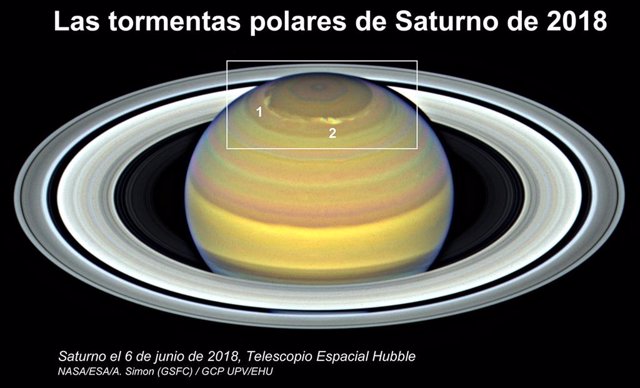 Gráfico del artículo sobre las tormentas en Saturno.