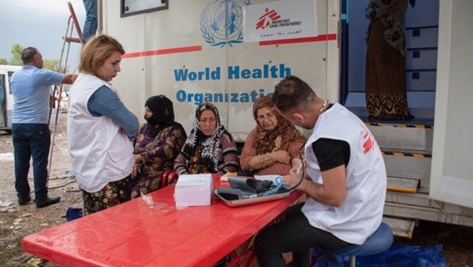 Personal de MSF atiende a sirios llegados a Irak