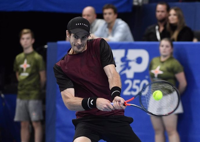 Andy Murray ejecuta un golpe durante el torneo de Amberes de 2019