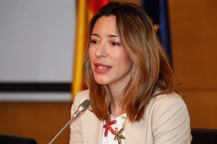 La secretaria de Estado de Comercio, Xiana Méndez, interviene durante la presentación de la revista 'Información Comercial Española' en el Ministerio de Industria.