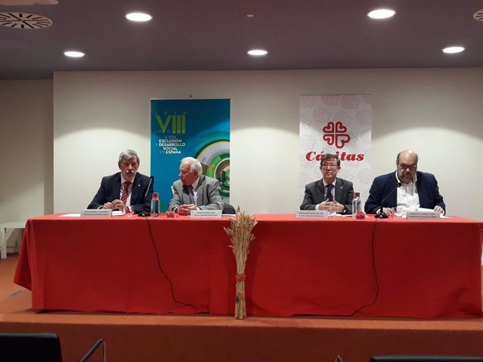 Representantes de Cáritas presentan el VIII Informe FOESSA sobre Exclusión y Desarrollo Social en la Comunidad de Madrid.