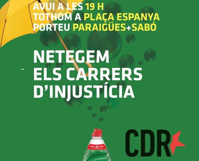 Convocatoria de los CDR en la plaza Espanya de Barcelona.