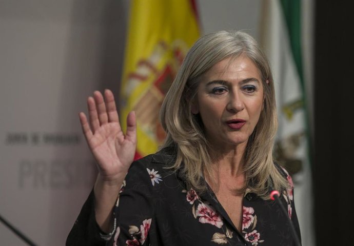 La consejera de Cultura y Patrimonio Histórico, Patricia del Pozo, en la rueda de prensa posterios a la reunión del Consejo de Gobierno.