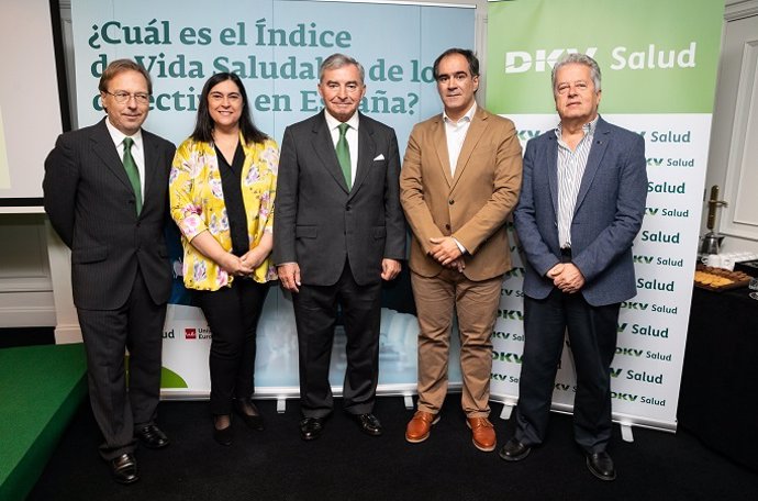 Presentación del estudio '¿Cuál es el Índice de vida saludable de los directivos en España?' a cargo de la Universidad Europea y DKV Seguros, en Madrid.