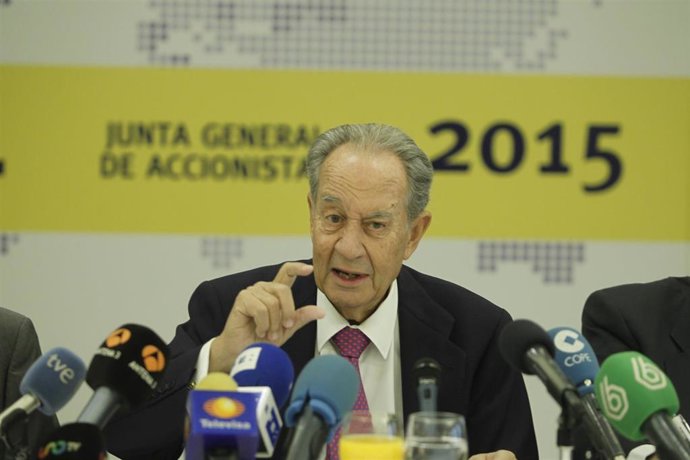 Juan Miguel Villar Mir, el presidente de OHL, en la Junta General de Accionistas