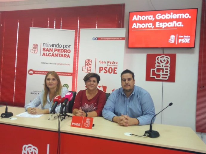 La vicesecretaria general del PSOE de Málaga, Fuensanta Lima, en rueda de prensa