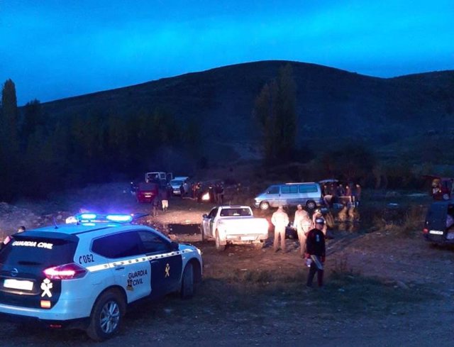 Campamento desalojado por la Guardia Civil.