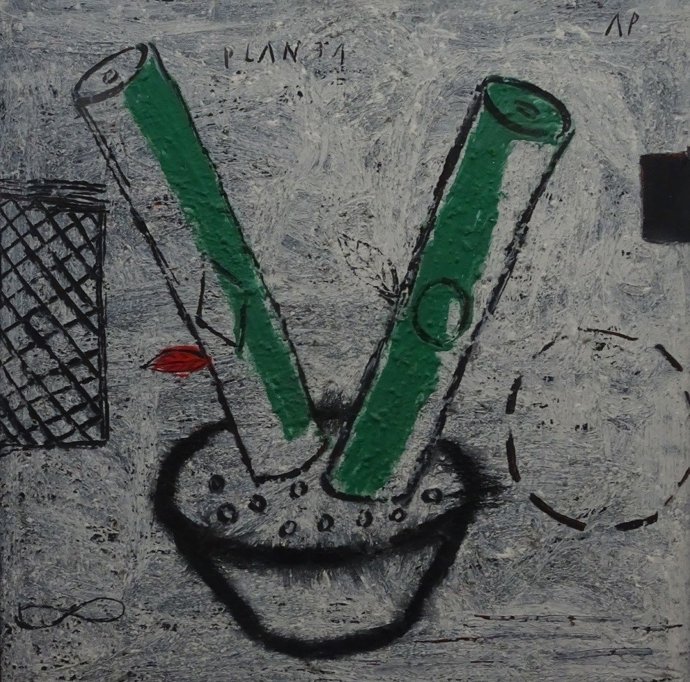 Antón Patiño. Planta. Óleo sobre lienzo