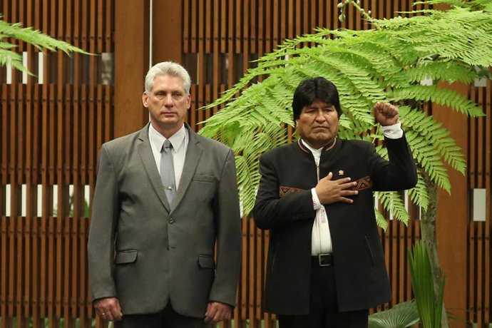 Miguel Díaz-Canel y Evo Morales