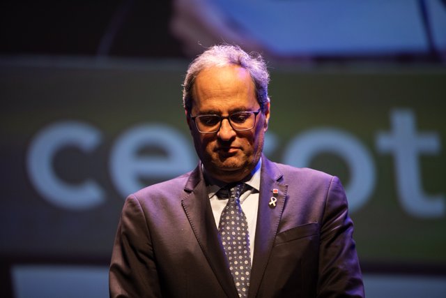 El presidente de la Generalitat, Quim Torra preside la XXV Nit de l’Empresari de Cecot en Barcelona el 22 de octubre de 2019