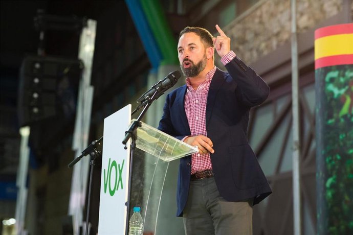 El presidente de Vox, Santiago Abascal, en un acto en Málaga