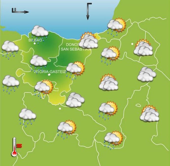 Previsiones meteorológicas para el 23 de octubre en Bilbao.