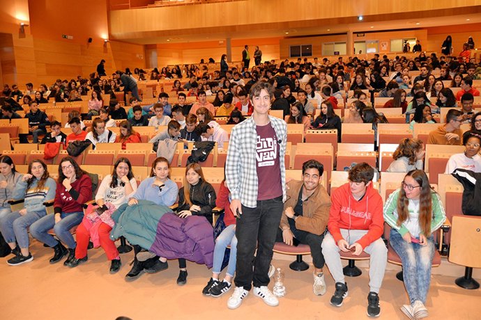 Alumnos de la UCLM durante un monólogo