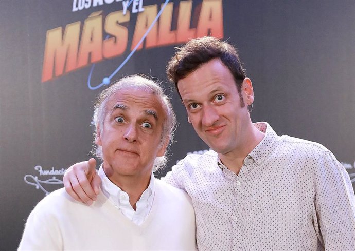 Paco Arango y Eduardo Soto durante la presentación de la película 'Los Rodríguez y el más allá'.