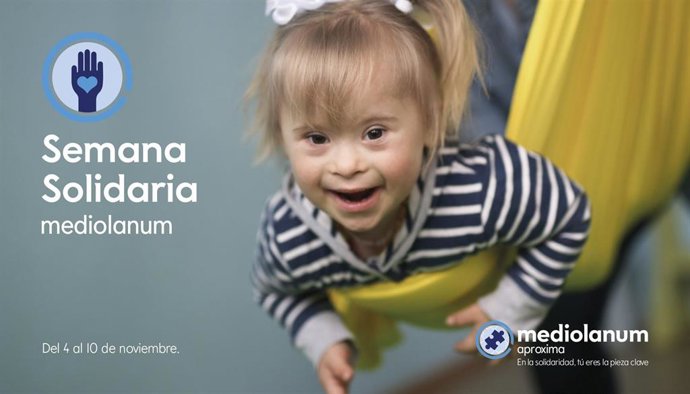 Cartel de la II Semana Solidaria de Mediolanum Aproxima, el proyecto solidario de Banco Mediolanum, en su segunda edición, de 2019