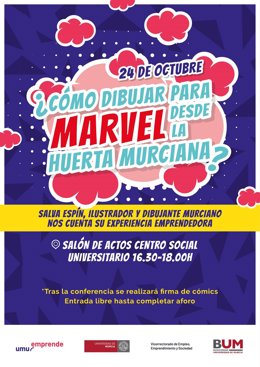 El dibujante murciano Salva Espín participa este jueves en los 'Encuentros con emprendedores'