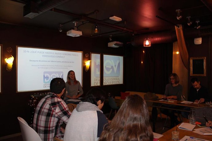 La presidenta de DEV, Valeria Castro, en un evento celebrado este miércoles