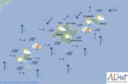 El tiempo en Baleares hoy, 24 de octubre de 2019.