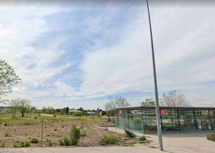 Lugar donde ha sido hallado el cadáver de un toxicómano en Madrid