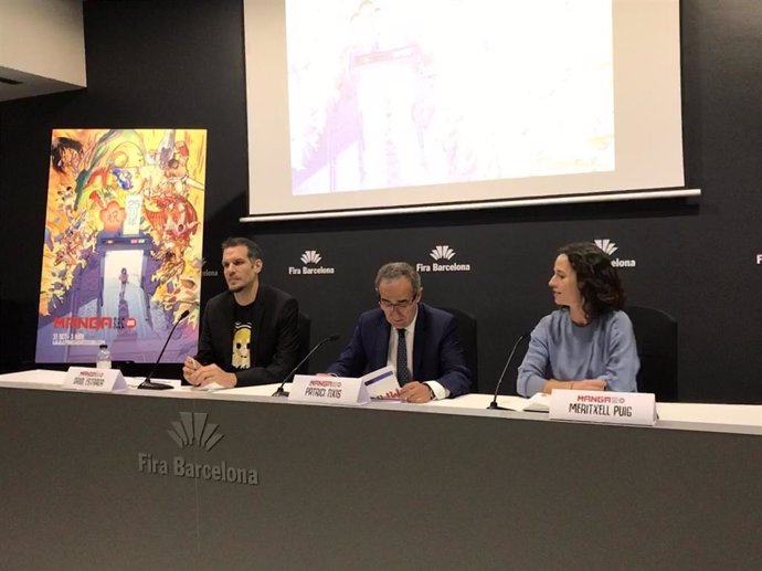 Rueda de prensa sobre el 25 Manga Barcelona con O.Estrada, P.Tixis y M.Puig